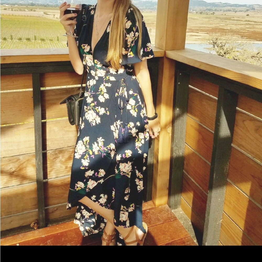 COTTON CANDY LA Floral Wrap Dress